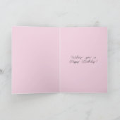 Hübscher Rosé-Rosa-Blumen-Nagellack-Geburtstag Karte (Innenseite)