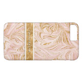 Hübscher Rosen-Goldfolien-Glitzer gemarmortes Case-Mate iPhone Hülle (Rückseite (Horizontal))