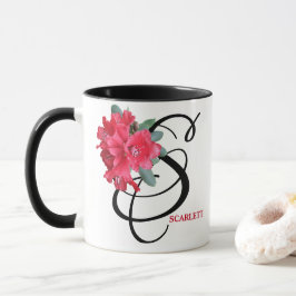 Hübscher Rot-Blütenspass - Scarlettname individuel Tasse