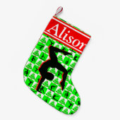 HÜBSCHER ROT UND GRÜNE GYMNASTIK CHRISTMAS STRUMPF KLEINER WEIHNACHTSSTRUMPF (Vorderansicht (hängend))