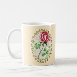 Hübscher roter Rosen Custom-Becher Kaffeetasse