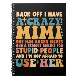 Hübscher Rücken habe ich einen verrückten Mimi Notizblock