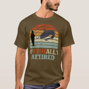 Hübscher Ruhestand Fischerei auf ishally-müde-Baua T-Shirt