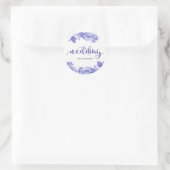 Hübscher Rustikaler Blumenaufkleber Runder Aufkleber (Tasche)