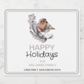 Hübscher rustikaler Winterspieß Schaumweinetikett (Einzelnes Label)