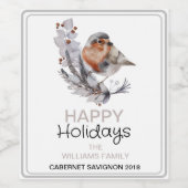 Hübscher rustikaler Winterspieß Weinetikett (Einzelnes Label)