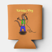 Hübscher Sänger mit Mikrofon-Cartoon Dosenkühler (Rückseite)