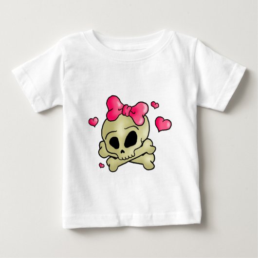 Hübscher Schädel Baby T-shirt (Vorderseite)
