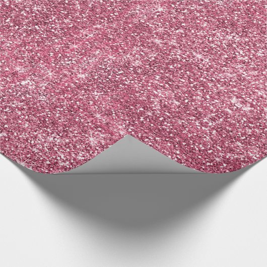 Hübscher Schein-Rosa-Imitat-Glitzer Geschenkpapier (Ecke)