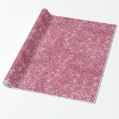 Hübscher Schein-Rosa-Imitat-Glitzer Geschenkpapier (Ungerollt)