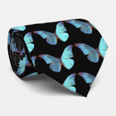 Hübscher schillernder blauer Schmetterling Krawatte (Gerollt)