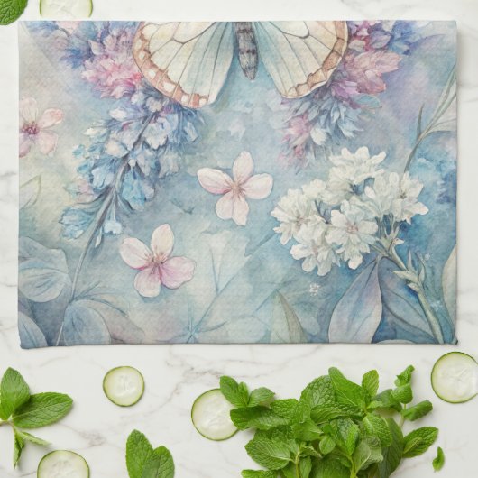 Hübscher Schmetterling auf Blume Geschirrtuch (Gefaltet)