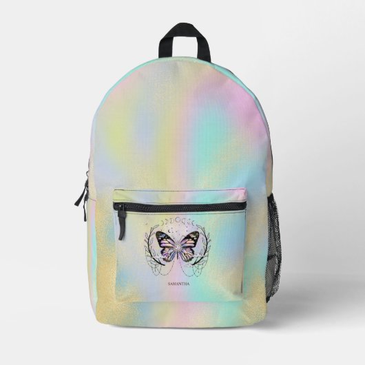 Hübscher Schmetterling Bunt Bedruckter Rucksack (Vorderseite)