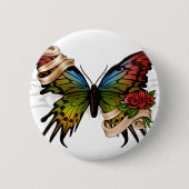 Hübscher Schmetterling Button (Vorderseite)