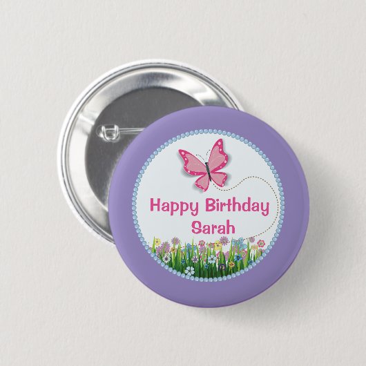 Hübscher Schmetterling, Button (Vorne & Hinten)