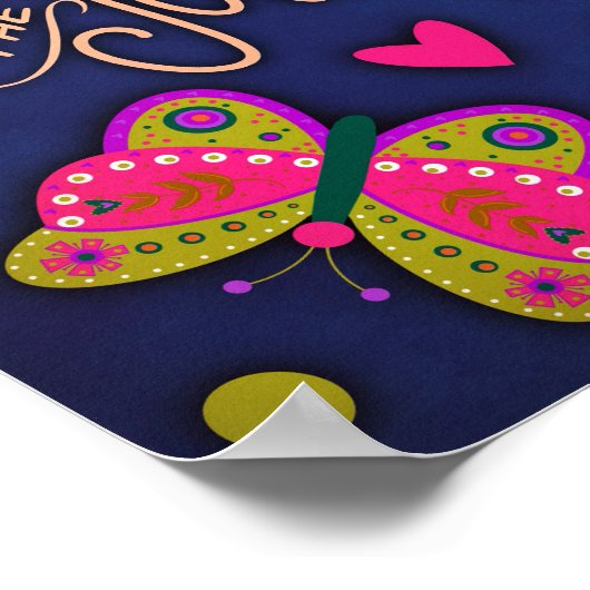 Hübscher Schmetterling die Reiserücktrieb verkörpe Poster (Ecke)