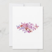 Hübscher Schmetterling Lila Brautparty Einladung (Rückseite)