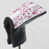 Hübscher Schmetterling mit individuelle Name Golf Headcover (3/4 Vorderseite)