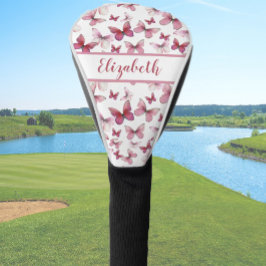 Hübscher Schmetterling mit individuelle Name Golf Headcover