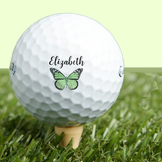 Hübscher Schmetterling mit individuelle Name Golfball