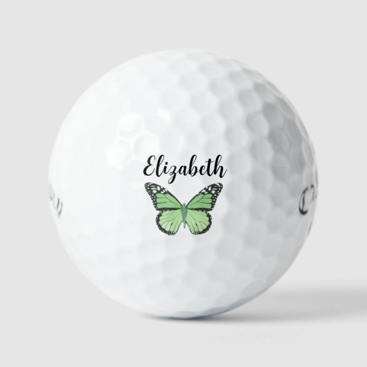 Hübscher Schmetterling mit individuelle Name Golfball (Vorderseite)