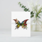 Hübscher Schmetterling Postkarte (Stehend Vorderseite)