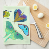 Hübscher Schmetterling und Moth Kitchen Handtuch (Viertel Falte)