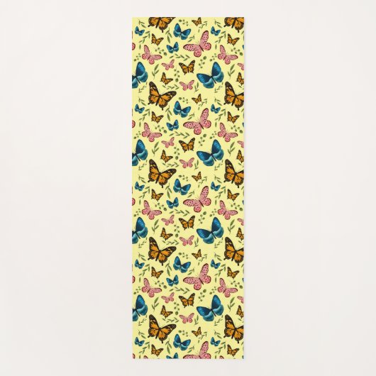Hübscher Schmetterlingsfeder Yogamatte (Vorderseite)