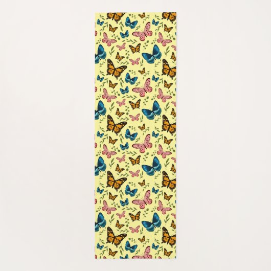 Hübscher Schmetterlingsfeder Yogamatte (Rückseite)