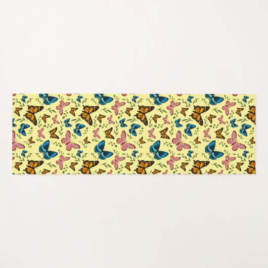 Hübscher Schmetterlingsfeder Yogamatte (Vorderseite (Horizontal))