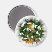 Hübscher Schneefall Magnet (Vorderseite/Rückseite)