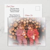 Hübscher Schneeflocken Foto Weihnachten Postkarte (Vorne/Hinten)