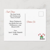 Hübscher Schneeflocken Foto Weihnachten Postkarte (Rückseite)