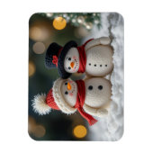 hübscher Schneemann zusammen Magnet (Vertikal)