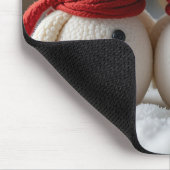 hübscher Schneemann zusammen Mousepad (Ecke)
