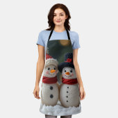 hübscher Schneemann zusammen Schürze (Getragen)