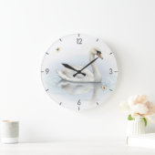 Hübscher Schwan Große Wanduhr (Zuhause)