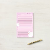 Hübscher Schwan Zarte Noten Post-it Klebezettel (Auf Schreibtisch)
