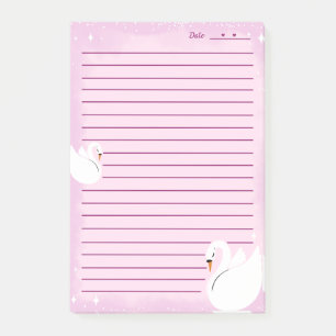 Hübscher Schwan Zarte Noten Post-it Klebezettel