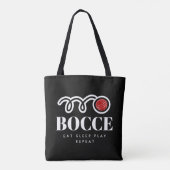 Hübscher, schwarzer Bocci-Ballsack für Bocce-Liebh Tasche (Rückseite)