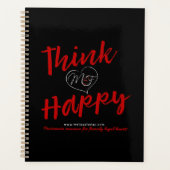 Hübscher schwarzer Logo-Planer (8.5"x11") Planer (Vorderseite)