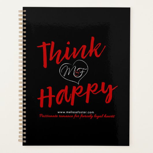 Hübscher schwarzer Logo-Planer (8.5"x11") Planer (Vorderseite)