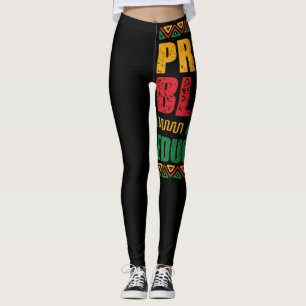 Hübscher Schwarzer und erziehter Schwarzgeschicht Leggings