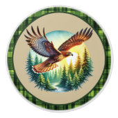 Hübscher schwebender Adler  Keramikknauf (Vorderseite)