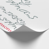 HÜBSCHER SCRIPT MERRY CHRISTMAS PERSONALISIERTER N GESCHENKPAPIER (Ecke)