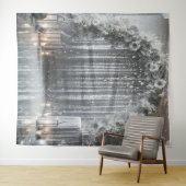 Hübscher Silberblumenbogen Wandteppich (Beispiel (Horizontal))