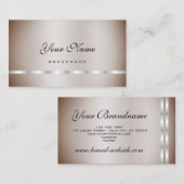 Hübscher Silberschimmer Beruflich elegant Einfach Visitenkarte (Vorne/Hinten)