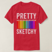 Hübscher Sketch Kunst, Dichtung und Musik T-Shirt (Design vorne)