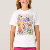 Hübscher Sommer-Blumenentwurf T-Shirt (Vorderseite)
