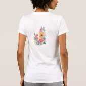 Hübscher Sommer-Blumenentwurf T-Shirt (Rückseite)